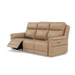Juno 3 Seater Recliner Sofa - 3 Seater Sofa 2 Power Recliners Lumbar Support Cat 60 - Power with Power Lumbar & USB — Cat-60/06 Montana Barley, gallery image 3