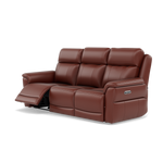 Juno 3 Seater Recliner Sofa - 3 Seater Sofa 2 Power Recliners Lumbar Support Cat 60 - Power with Power Lumbar & USB — Cat-60/07 Montana Butterscotch, gallery image 3