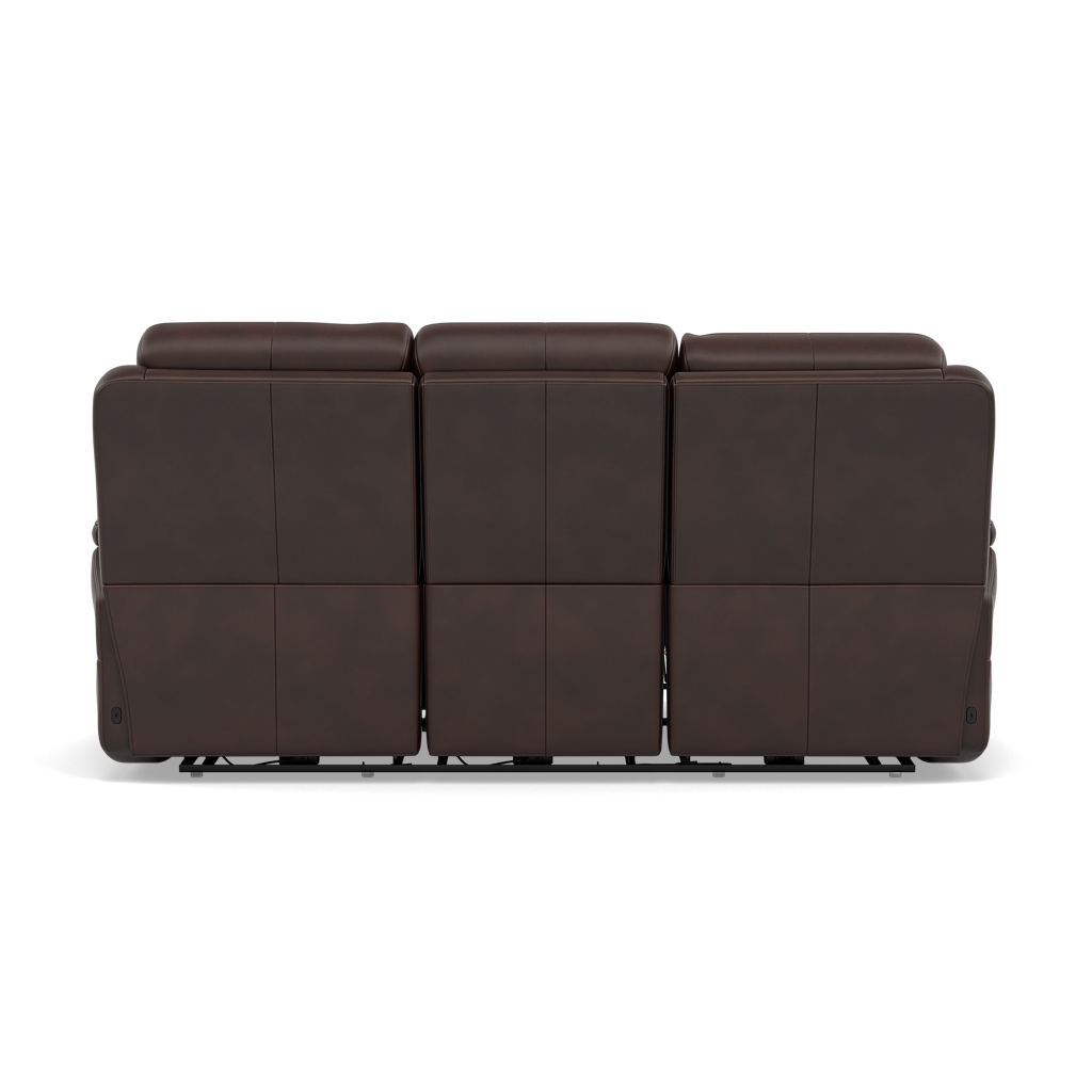 Juno 3 Seater Recliner Sofa - 3 Seater Sofa 2 Power Recliners Lumbar Support Cat 60 - Power with Power Lumbar & USB — Cat-60/08 Montana Chocolate, gallery image 2