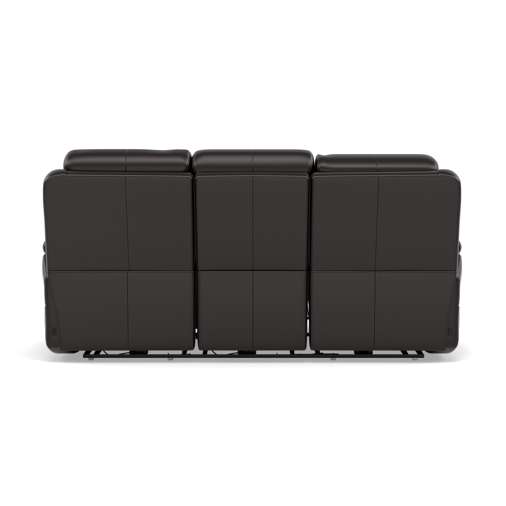 Juno 3 Seater Recliner Sofa - 3 Seater Sofa 2 Power Recliners Lumbar Support Cat 60 - Power with Power Lumbar & USB — Cat-60/09 Montana Black Coffee, gallery image 2
