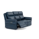 Juno 3 Seater Recliner Sofa - 3 Seater Sofa 2 Power Recliners Lumbar Support Cat 60 - Power with Power Lumbar & USB — Cat-60/17 Montana Ocean, gallery image 1