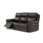 Juno 3 Seater Recliner Sofa - 3 Seater Sofa 2 Power Recliners Lumbar Support Cat 60 - Power with Power Lumbar & USB — Cat-60/21 Montana Storm, gallery image 3