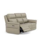 Juno 3 Seater Recliner Sofa - 3 Seater Sofa 2 Power Recliners Lumbar Support Cat 60 - Power with Power Lumbar & USB — Cat-60/23 Montana Lead Grey, gallery image 1