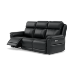 Juno 3 Seater Recliner Sofa - 3 Seater Sofa 2 Power Recliners Lumbar Support Cat 60 - Power with Power Lumbar & USB — Cat-60/25 Montana Charcoal, gallery image 3
