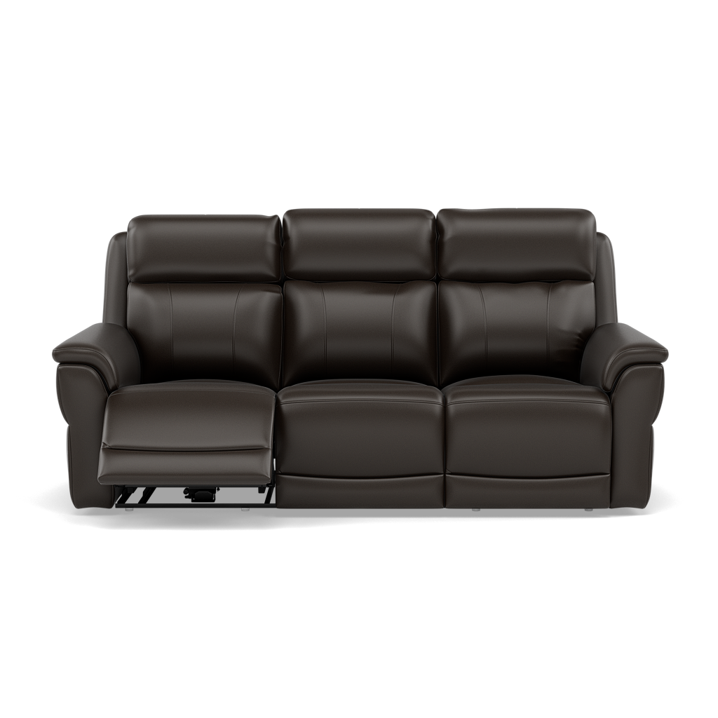 Juno 3 Seater Recliner Sofa - 3 Seater Sofa 2 Power Recliners Lumbar Support Cat 60 - Power with Power Lumbar & USB 3 Seater Sofas Sterling Home 18 Cat-60/21 Montana Storm