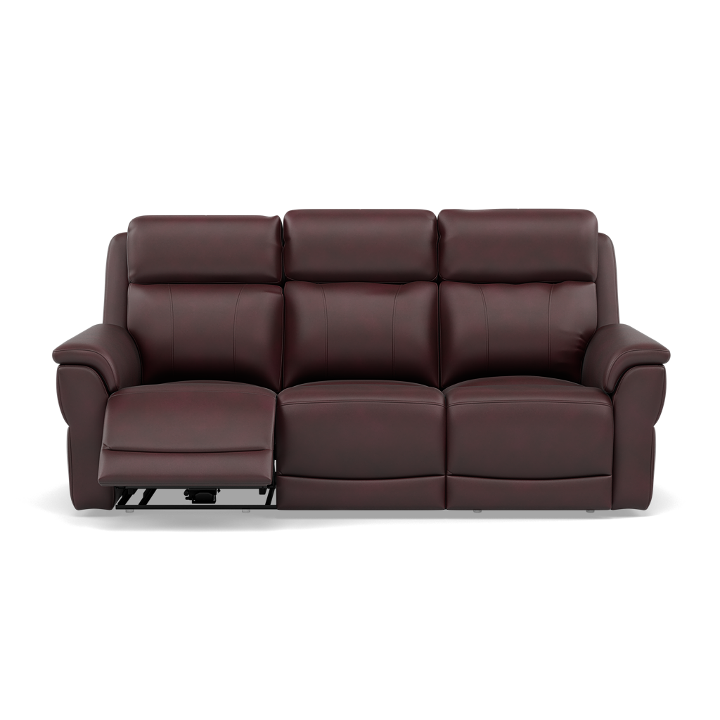 Juno 3 Seater Recliner Sofa - 3 Seater Sofa 2 Power Recliners Lumbar Support Cat 60 - Power with Power Lumbar & USB 3 Seater Sofas Sterling Home 13 Cat-60/15 Montana Ruby