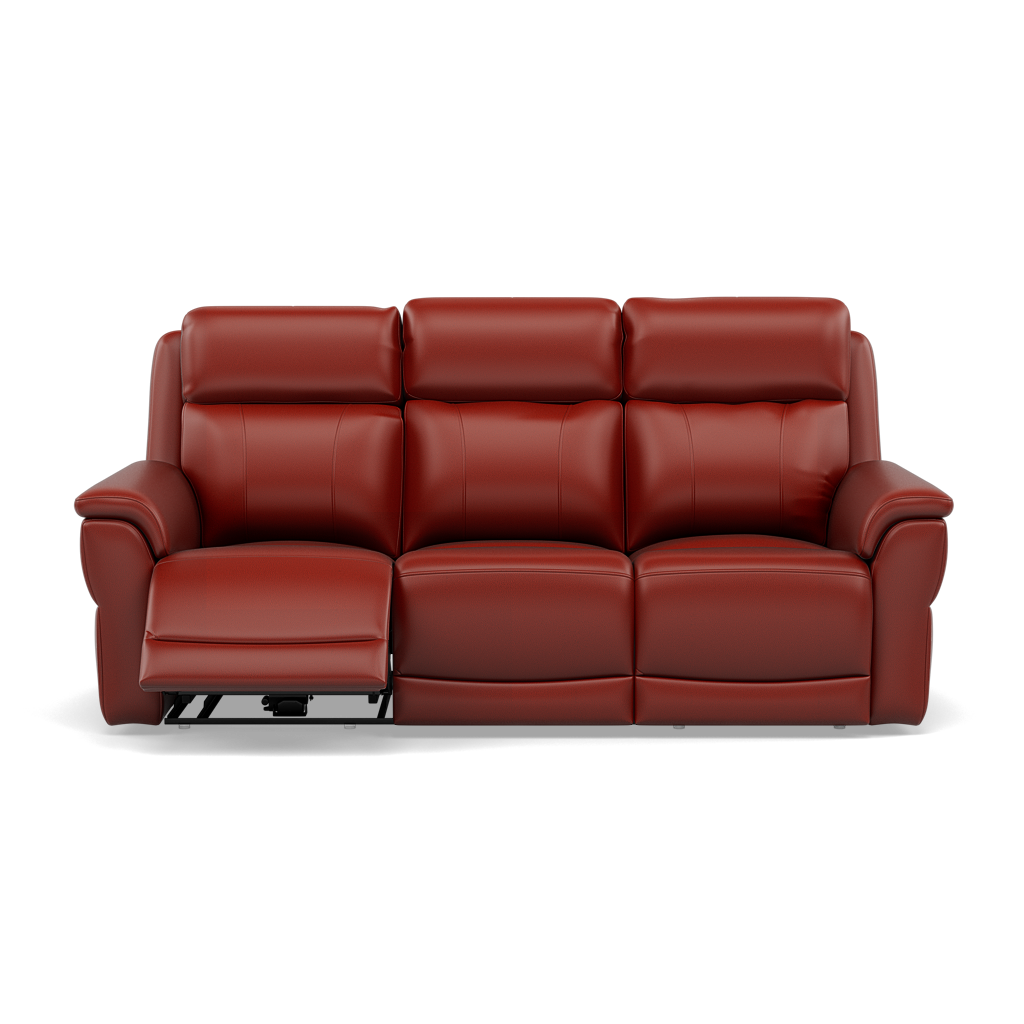Juno 3 Seater Recliner Sofa - 3 Seater Sofa 2 Power Recliners Lumbar Support Cat 60 - Power with Power Lumbar & USB 3 Seater Sofas Sterling Home 11 Cat-60/11 Montana Flame