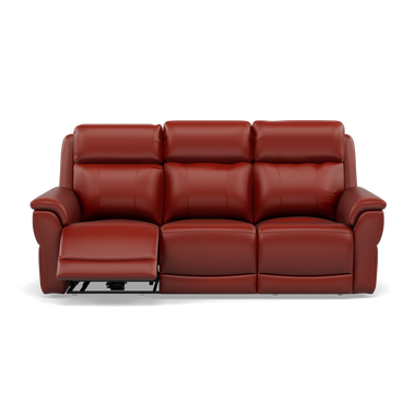 Juno 3 Seater Recliner Sofa - 3 Seater Sofa 2 Power Recliners Lumber Support Cat 60 - Power with Power Lumbar & USB 3 Seater Sofas Sterling Home 10 Cat-60/11 Montana Flame