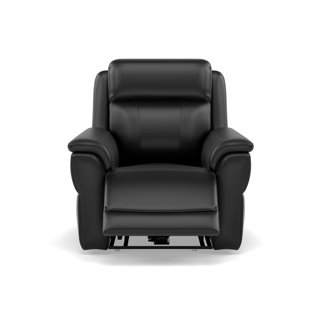 Juno Recliner Armchair - Power Recliner Armchair with USB Cat 60 - Power Recliner with USB Sterling Home 19 Cat-60/22 Montana Jet Black