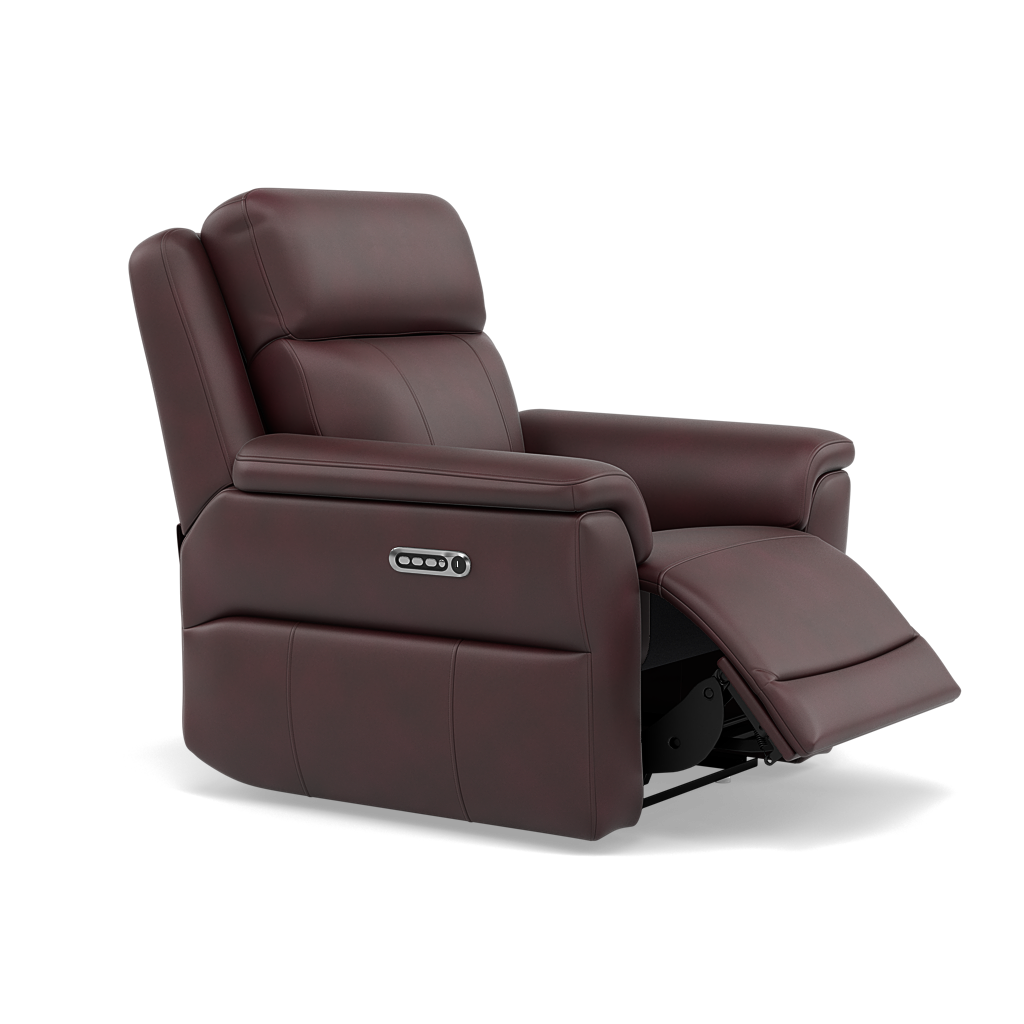 Juno Recliner Armchair - Power Recliner Armchair with USB Cat 60 - Power Recliner with USB — Cat-60/15 Montana Ruby, gallery image 1
