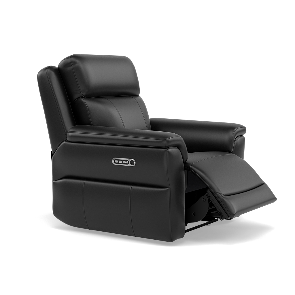 Juno Recliner Armchair - Power Recliner Armchair with USB Cat 60 - Power Recliner with USB — Cat-60/22 Montana Jet Black, gallery image 1