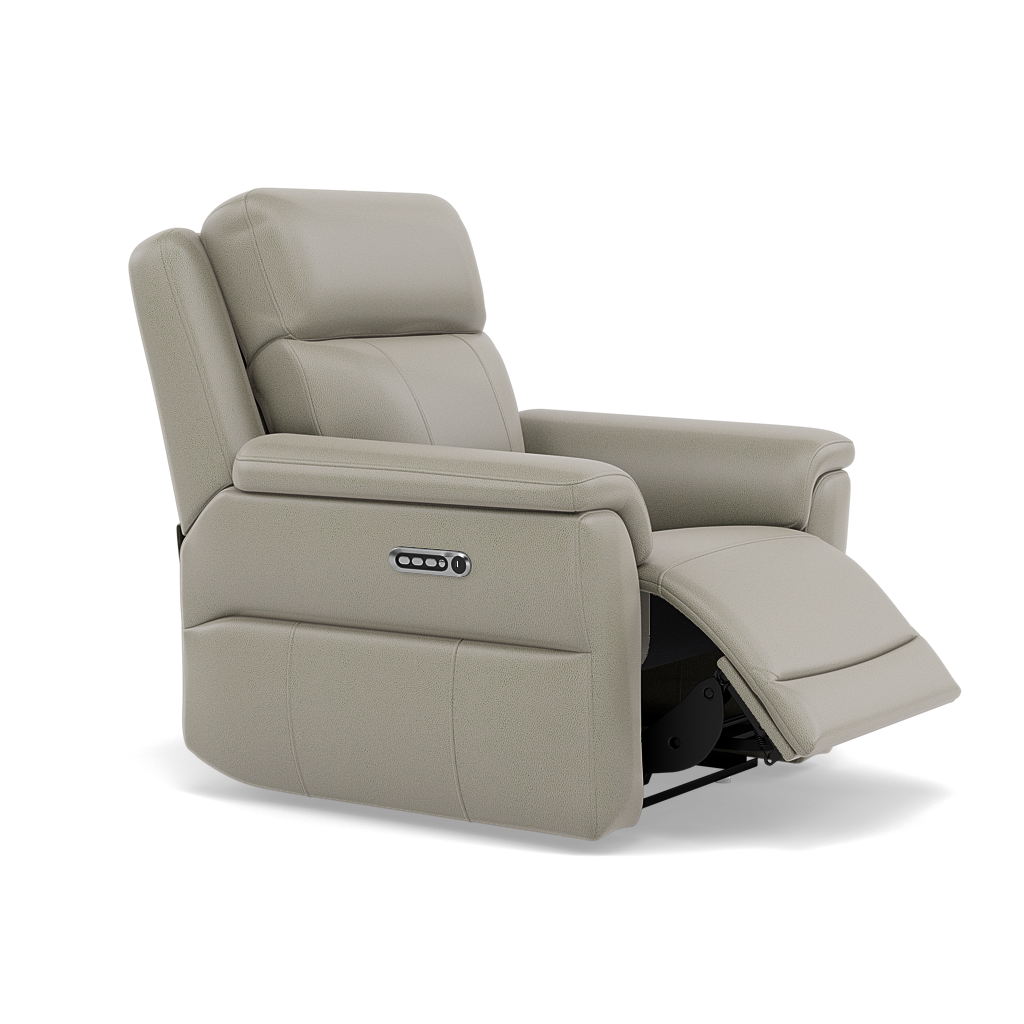 Juno Recliner Armchair - Power Recliner Armchair with USB Cat 60 - Power Recliner with USB — Cat-60/28 Montana New Grey, gallery image 1