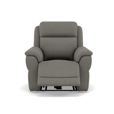 Juno Recliner Armchair - Power Recliner Chair Lumbar Support F8 - Power with Power Lumbar & USB Sterling Home 1 Hopsack Platinum 70003