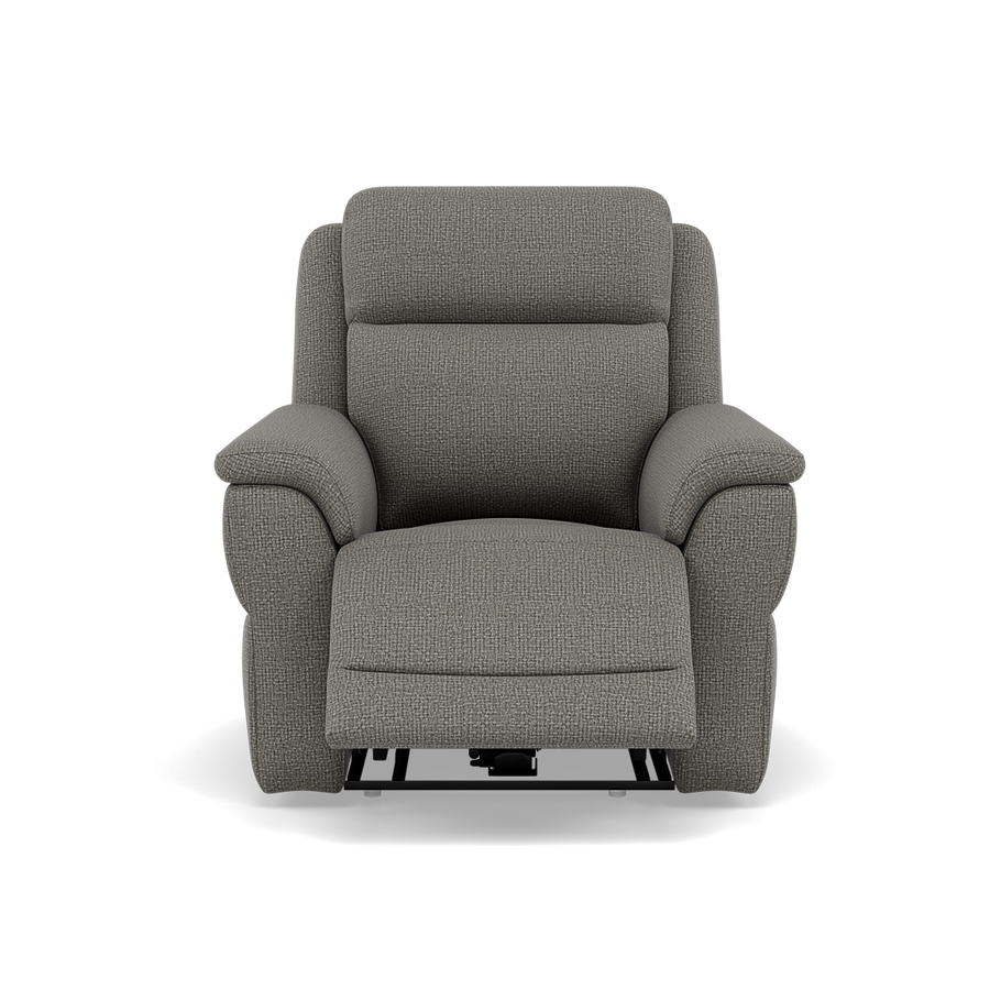Juno Recliner Armchair - Power Recliner Chair Lumbar Support F8 - Power with Power Lumbar & USB Sterling Home 1 Hopsack Platinum 70003