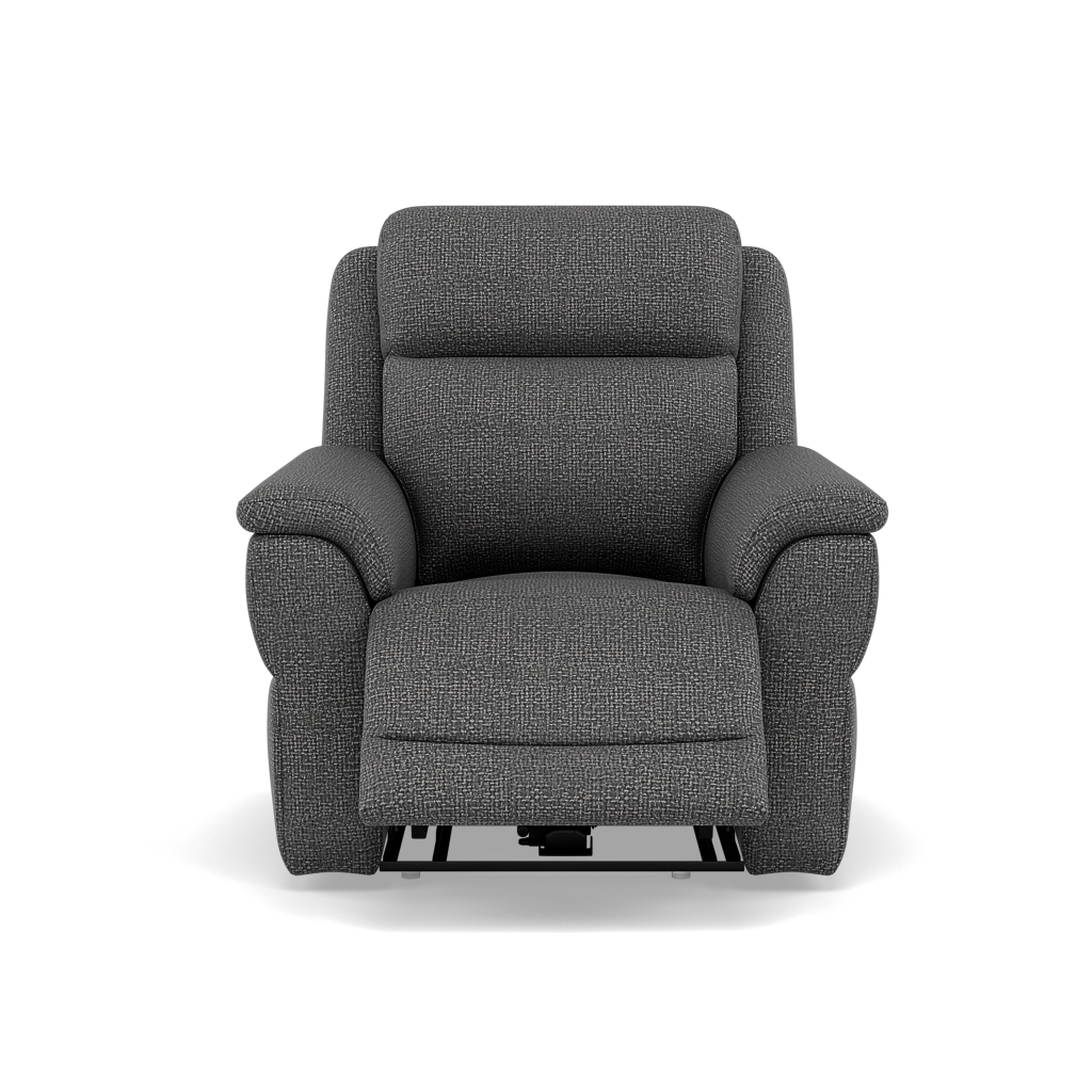 Juno Recliner Armchair - Power Recliner Chair Lumbar Support F8 - Power with Power Lumbar & USB Sterling Home 8 Hopsack Charcoal 70006