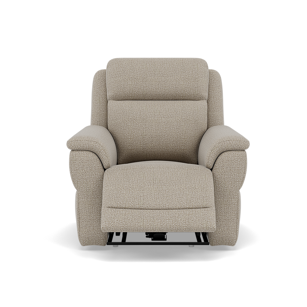 Juno Recliner Armchair - Power Recliner Chair Lumbar Support F8 - Power with Power Lumbar & USB Sterling Home 6 Hopsack Linen 70004