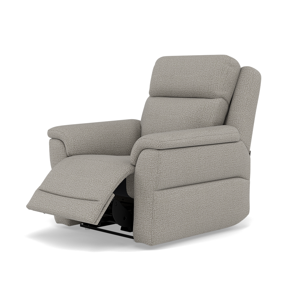 Juno Recliner Armchair - Power Recliner Chair Lumbar Support F8 - Power with Power Lumbar & USB — Hopsack Dove 70001, gallery image 3