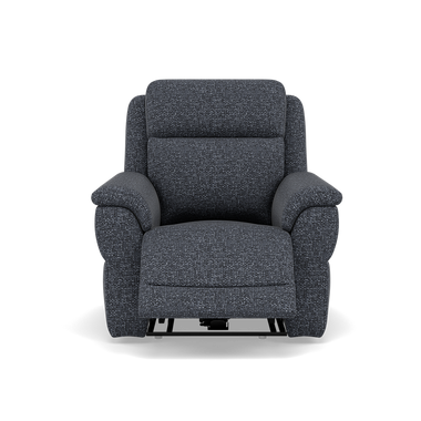 Juno Recliner Armchair - Power Recliner Chair Lumbar Support F8 - Power with Power Lumbar & USB Sterling Home 7 Hopsack Midnight 70005