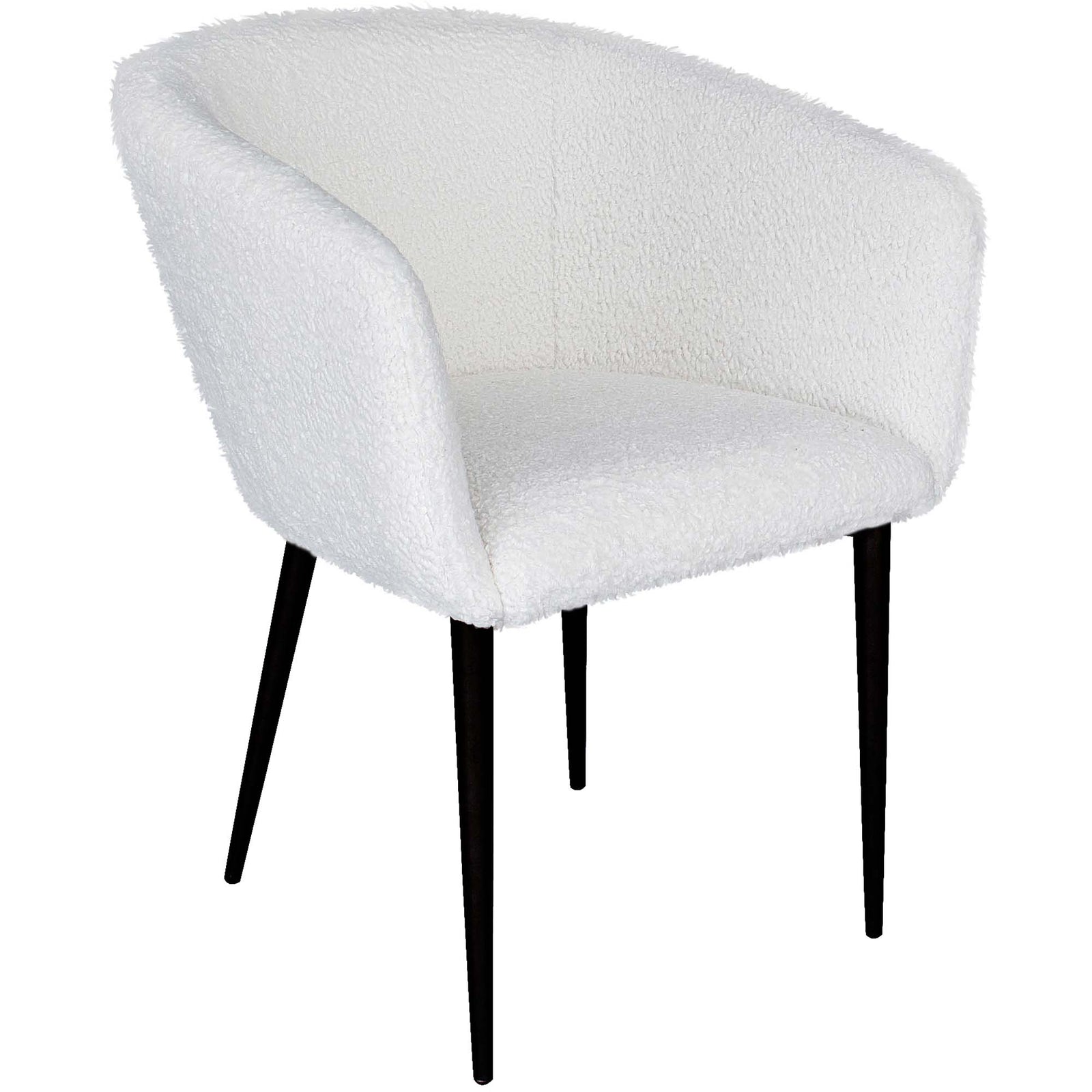 Juno Upholstered White Wool Dining Chair Dining Chairs Sterling Home 1