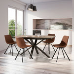 Kito Exending Dining Table - Extending Dining Table Faux Antique Oak / Black Powder Tables Sterling Home 2