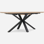 Kito Exending Dining Table - Extending Dining Table Faux Antique Oak / Black Powder Tables Sterling Home 6