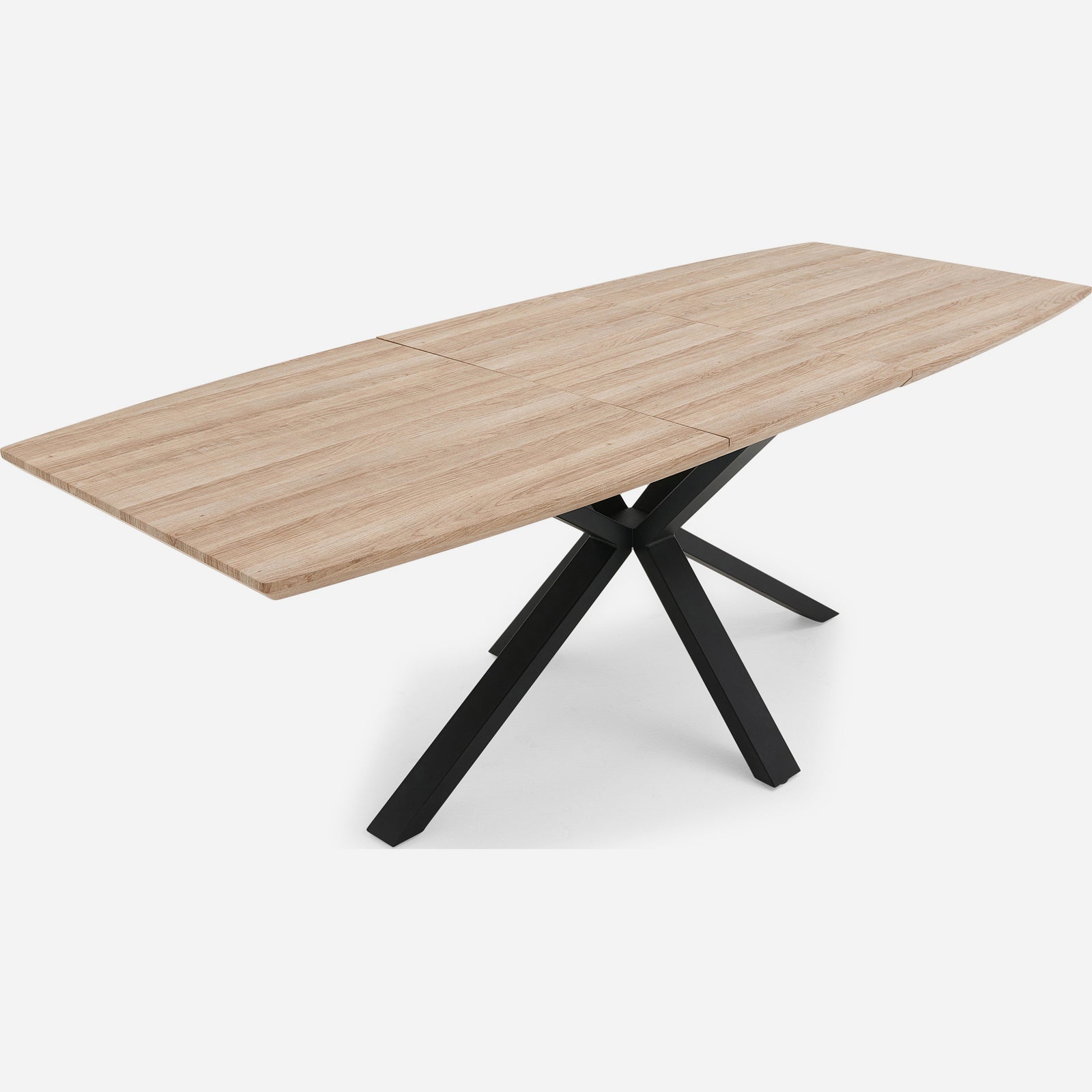 Kito Exending Dining Table - Extending Dining Table Faux Antique Oak / Black Powder Tables Sterling Home 7