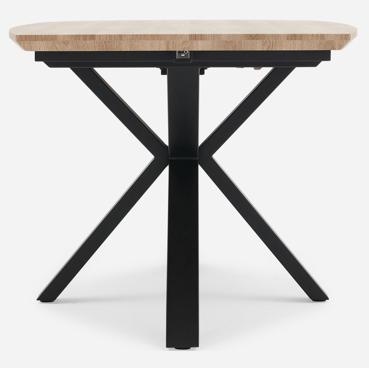 Kito Exending Dining Table - Extending Dining Table Faux Antique Oak / Black Powder Tables Sterling Home 8