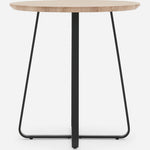 Kito Round Side Table - Round Wine Table Faux Antique Oak / Black Powder Tables Sterling Home 1