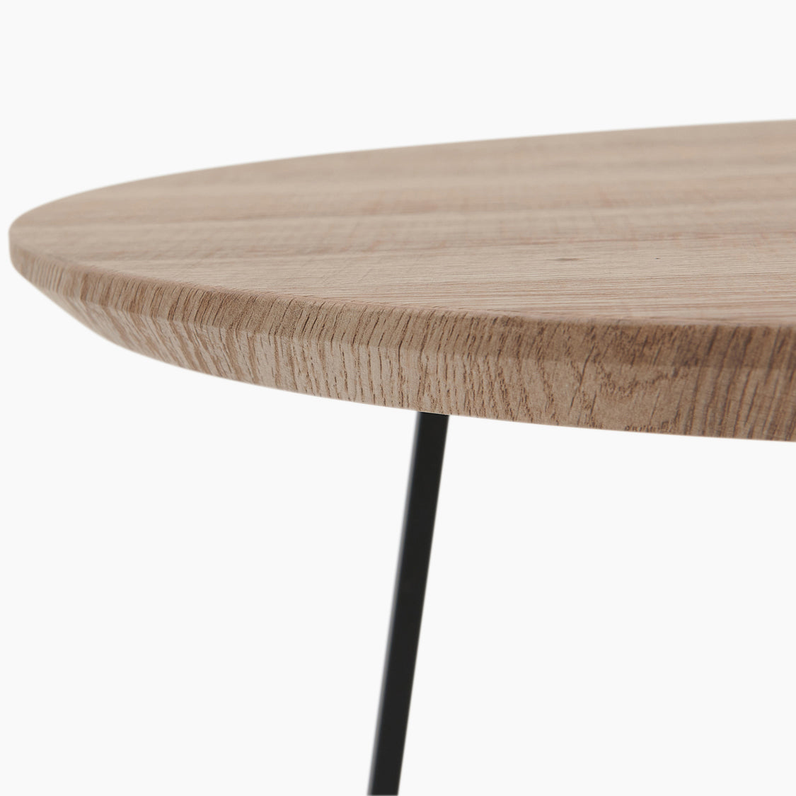 Kito Round Side Table - Round Wine Table Faux Antique Oak / Black Powder Tables Sterling Home 3