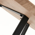 Kito Round Side Table - Round Wine Table Faux Antique Oak / Black Powder Tables Sterling Home 4