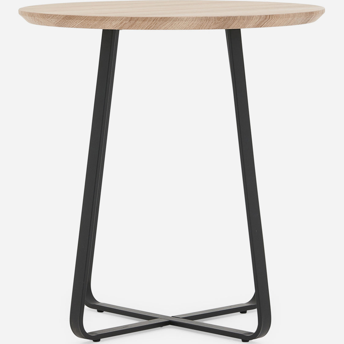 Kito Round Side Table - Round Wine Table Faux Antique Oak / Black Powder Tables Sterling Home 6