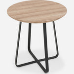 Kito Round Side Table - Round Wine Table Faux Antique Oak / Black Powder Tables Sterling Home 7