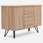 Kito Sideboard - Sideboard Faux Antique Oak / Black Powder Storage Sterling Home 5