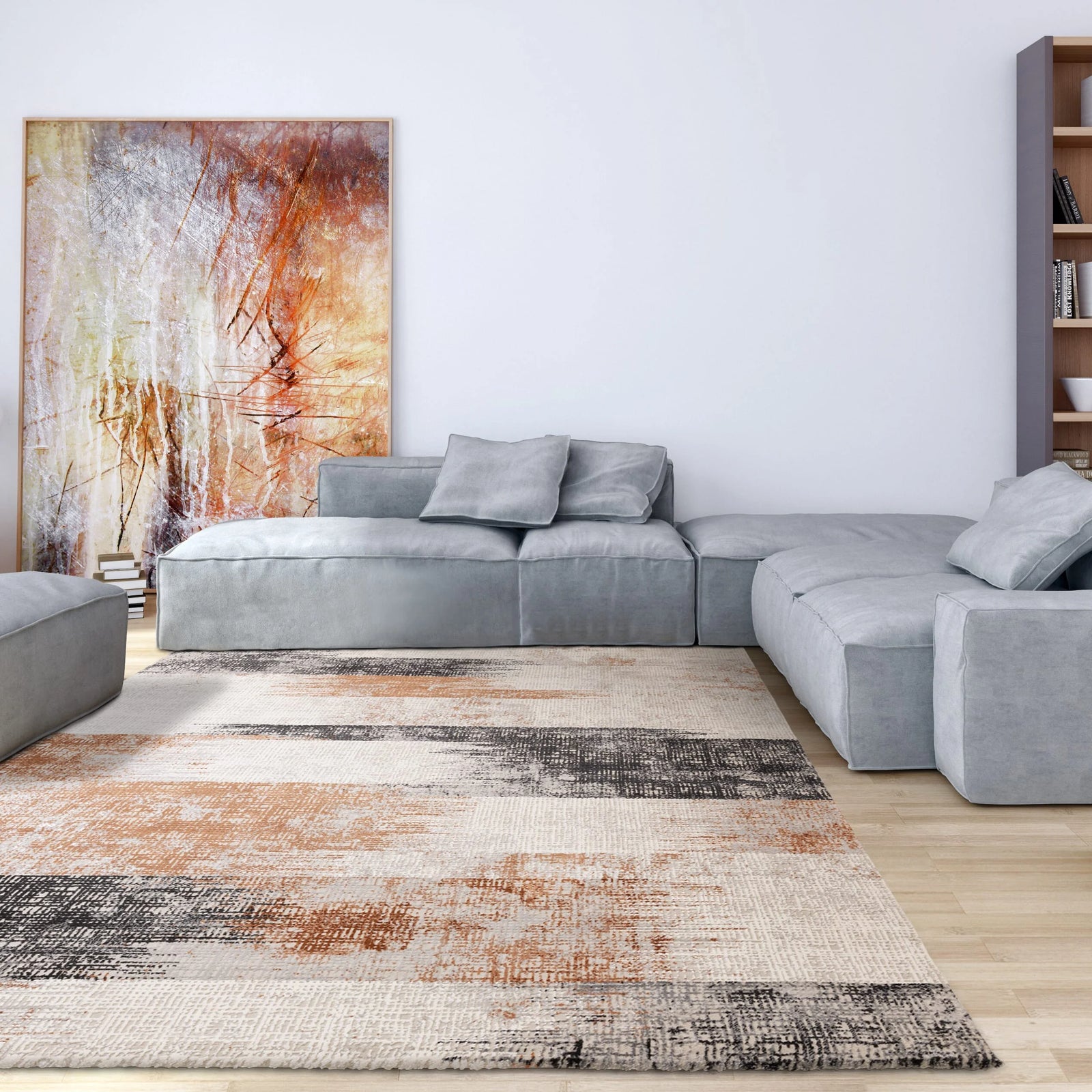 Karis Lines Terracotta Rug - Lines Terracotta   - 120cm x 170cm