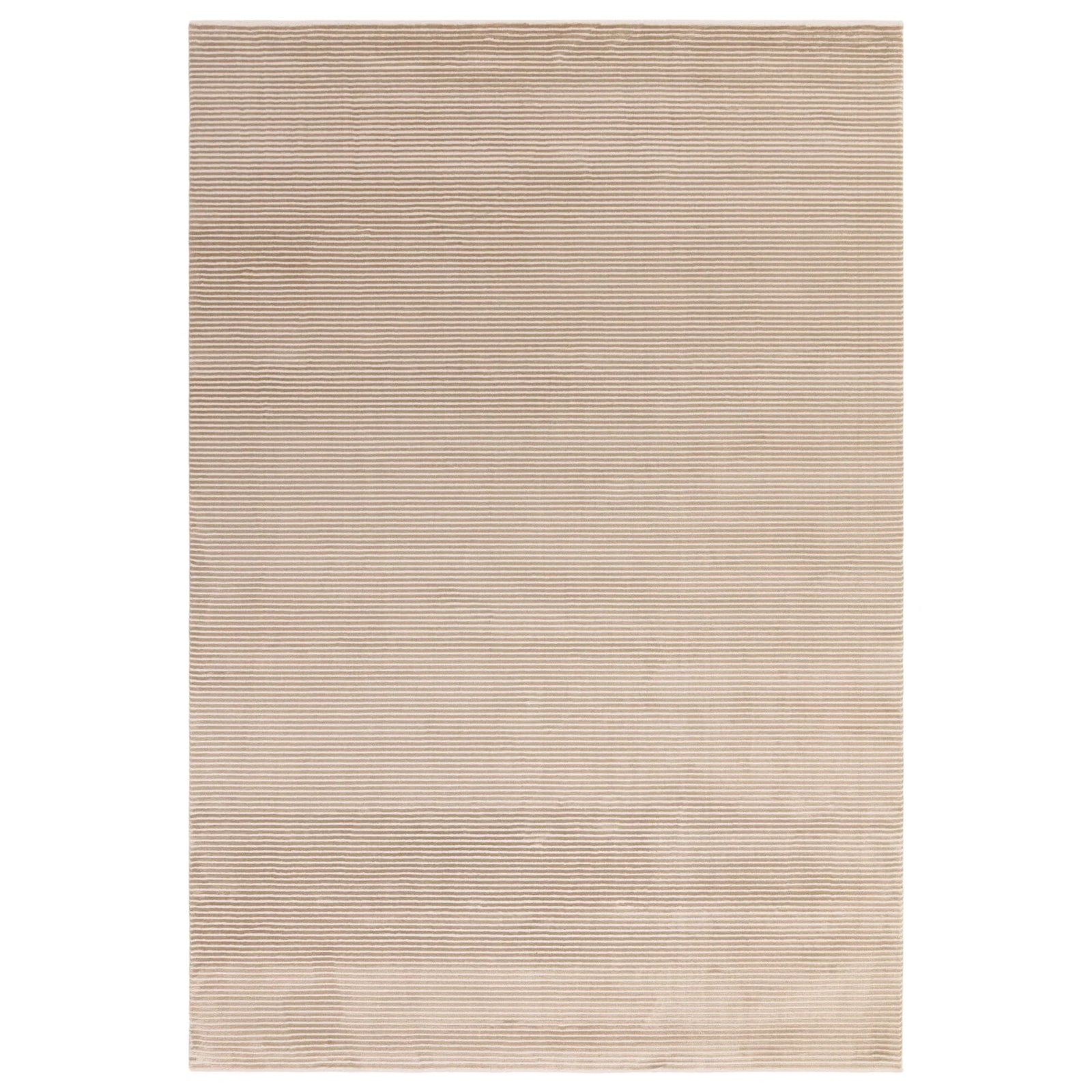 Karis Plain Stripe Beige Rug - Plain Stripe Beige - 120cm x 170cm