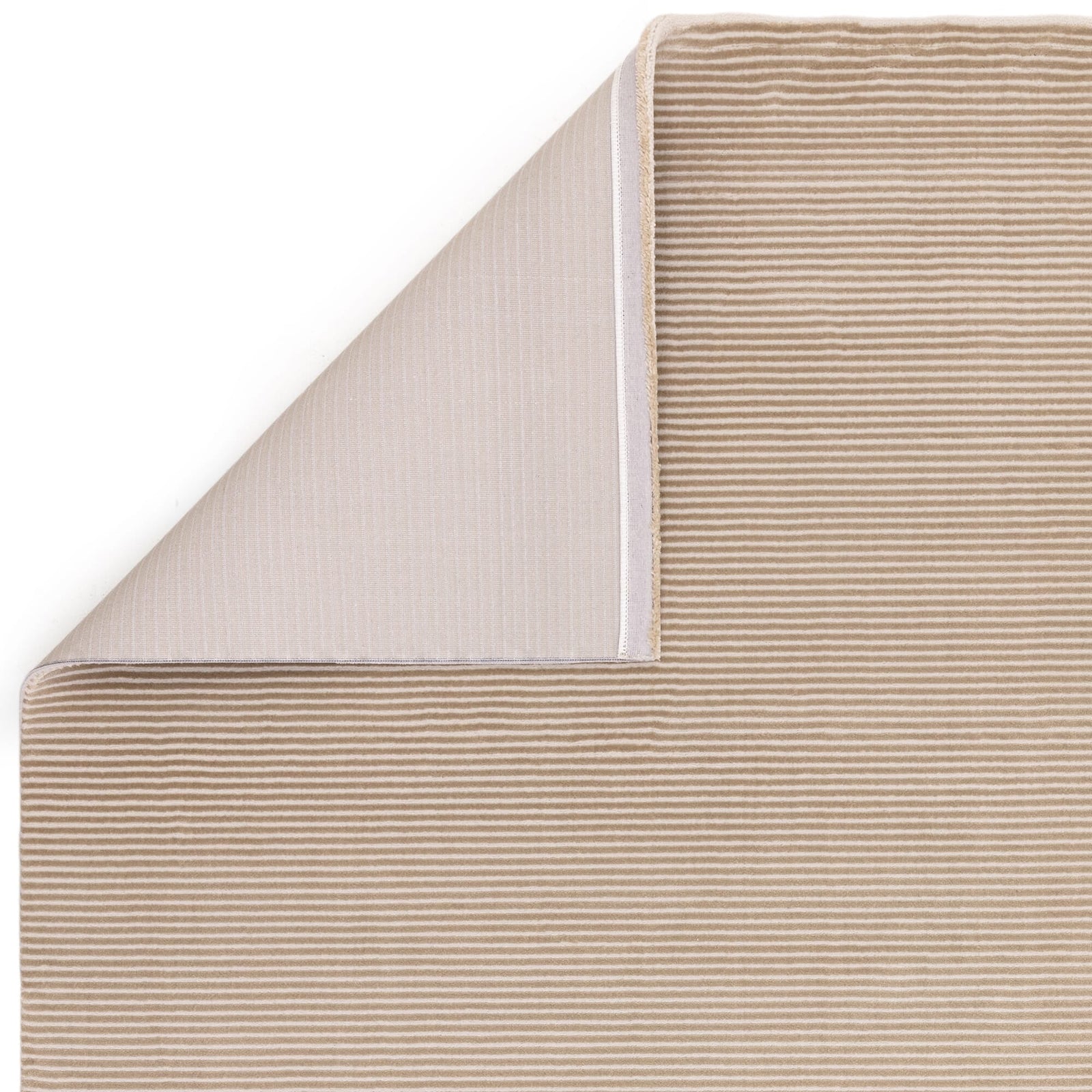 Karis Plain Stripe Beige Rug - Plain Stripe Beige - 120cm x 170cm