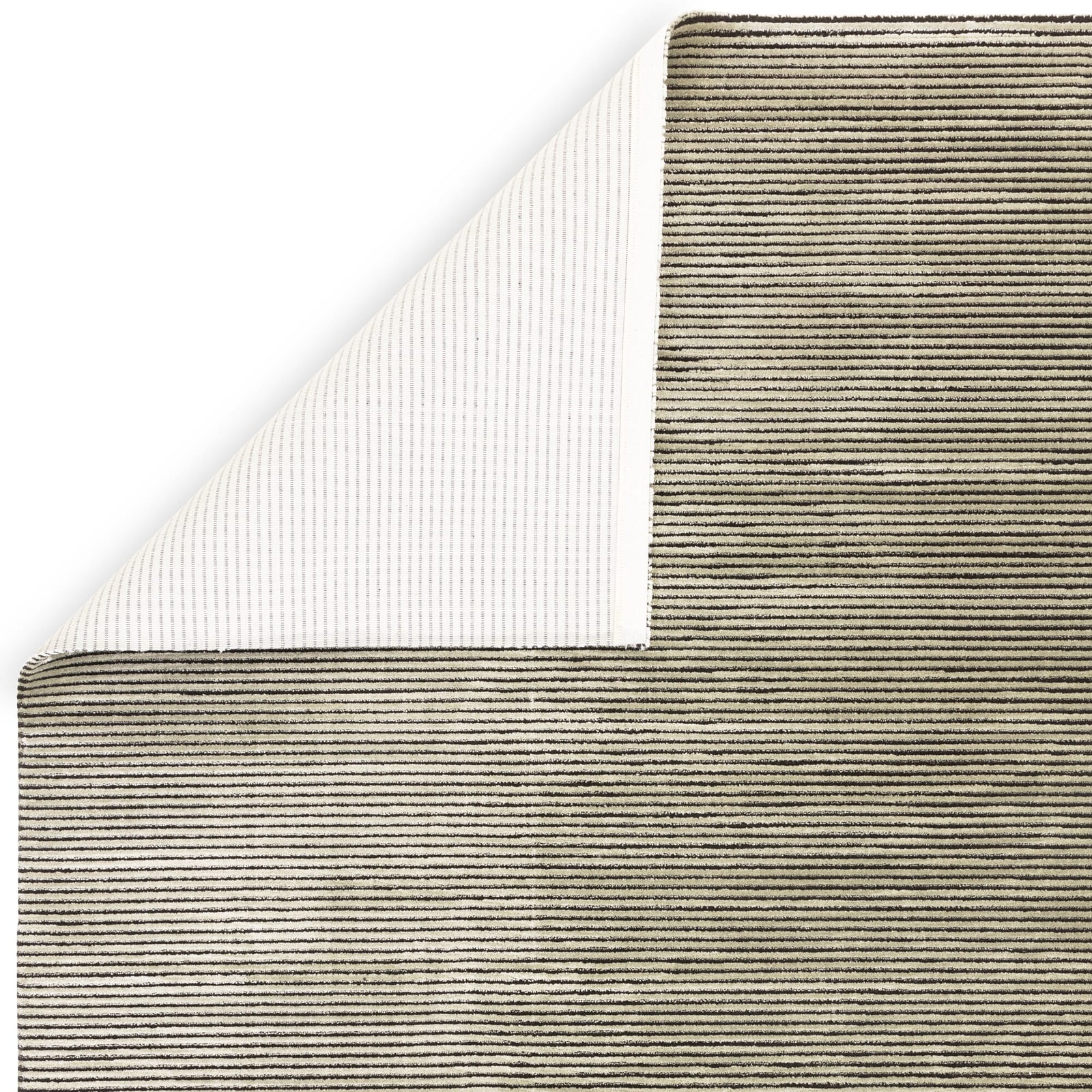 Karis Plain Stripe Khaki Rug - Plain Stripe Khaki - 120cm x 170cm