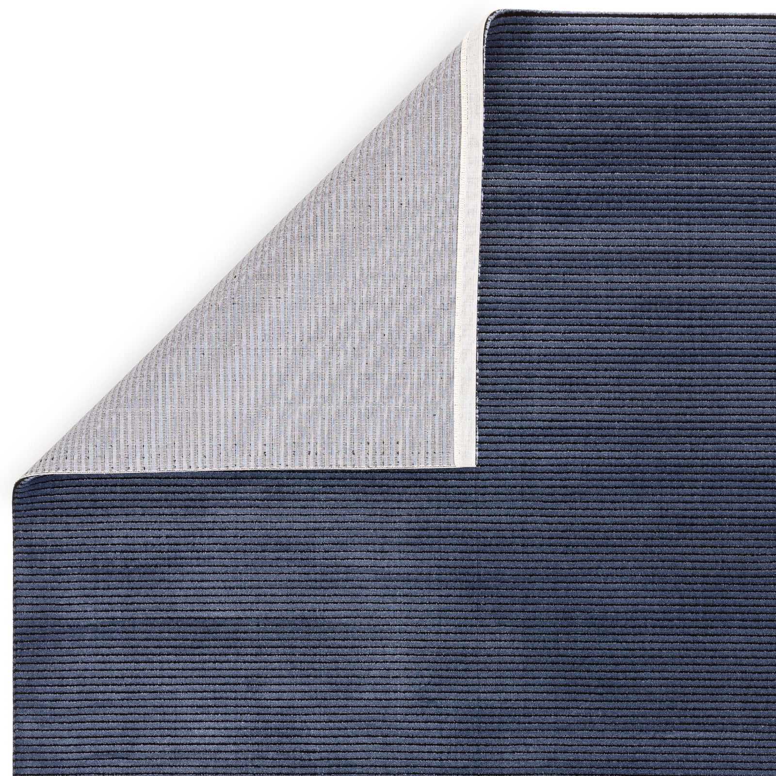 Karis Plain Stripe Navy Rug - Plain Stripe Navy - 120cm x 170cm