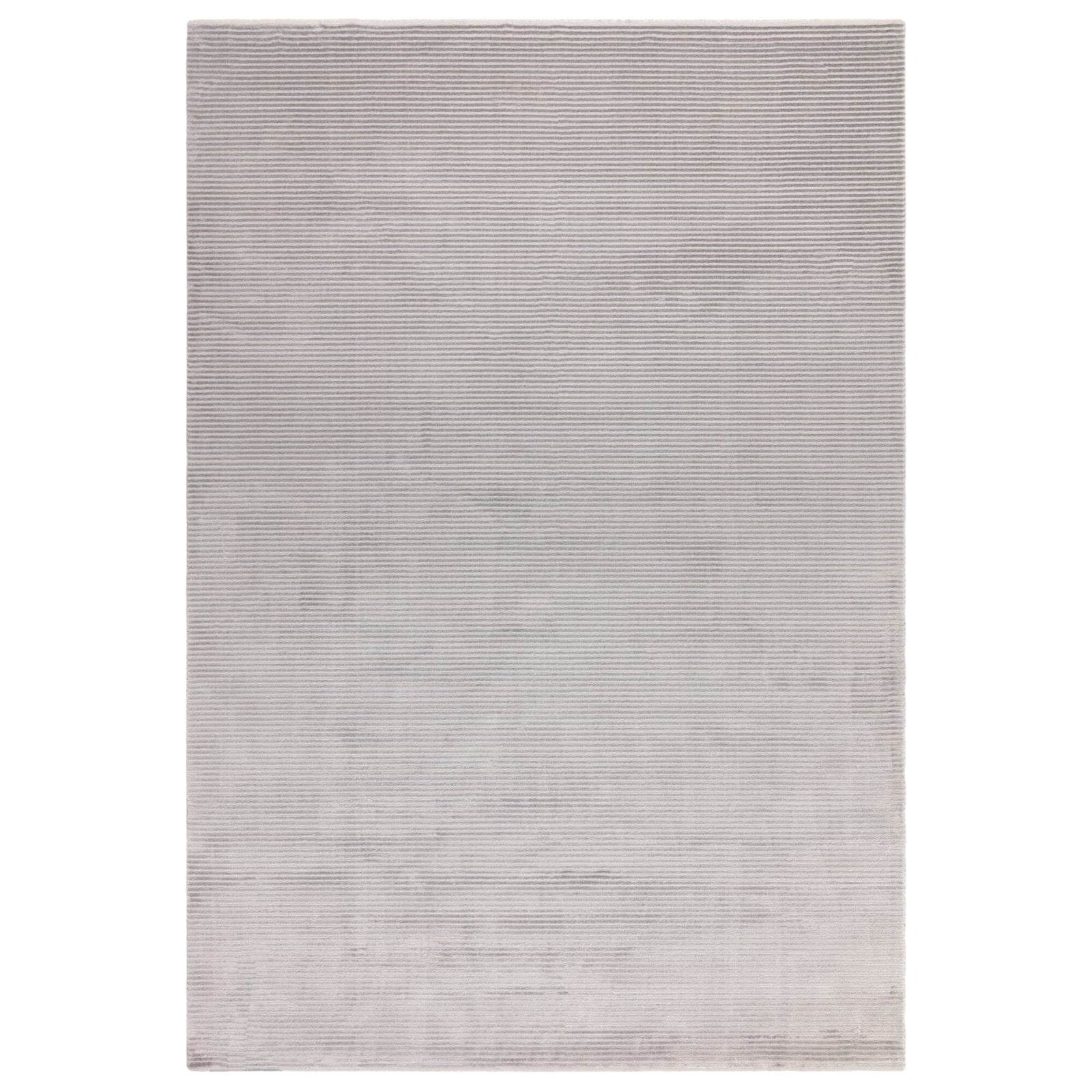 Karis Plain Stripe Silver Rug - Plain Stripe Silver - 120cm x 170cm