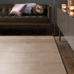 Karis Plain Stripe Beige Rug - Plain Stripe Beige - 120cm x 170cm