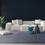 Karis Plain Stripe Navy Rug - Plain Stripe Navy - 120cm x 170cm