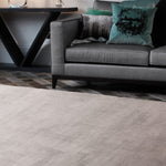 Karis Plain Stripe Silver Rug - Plain Stripe Silver - 120cm x 170cm