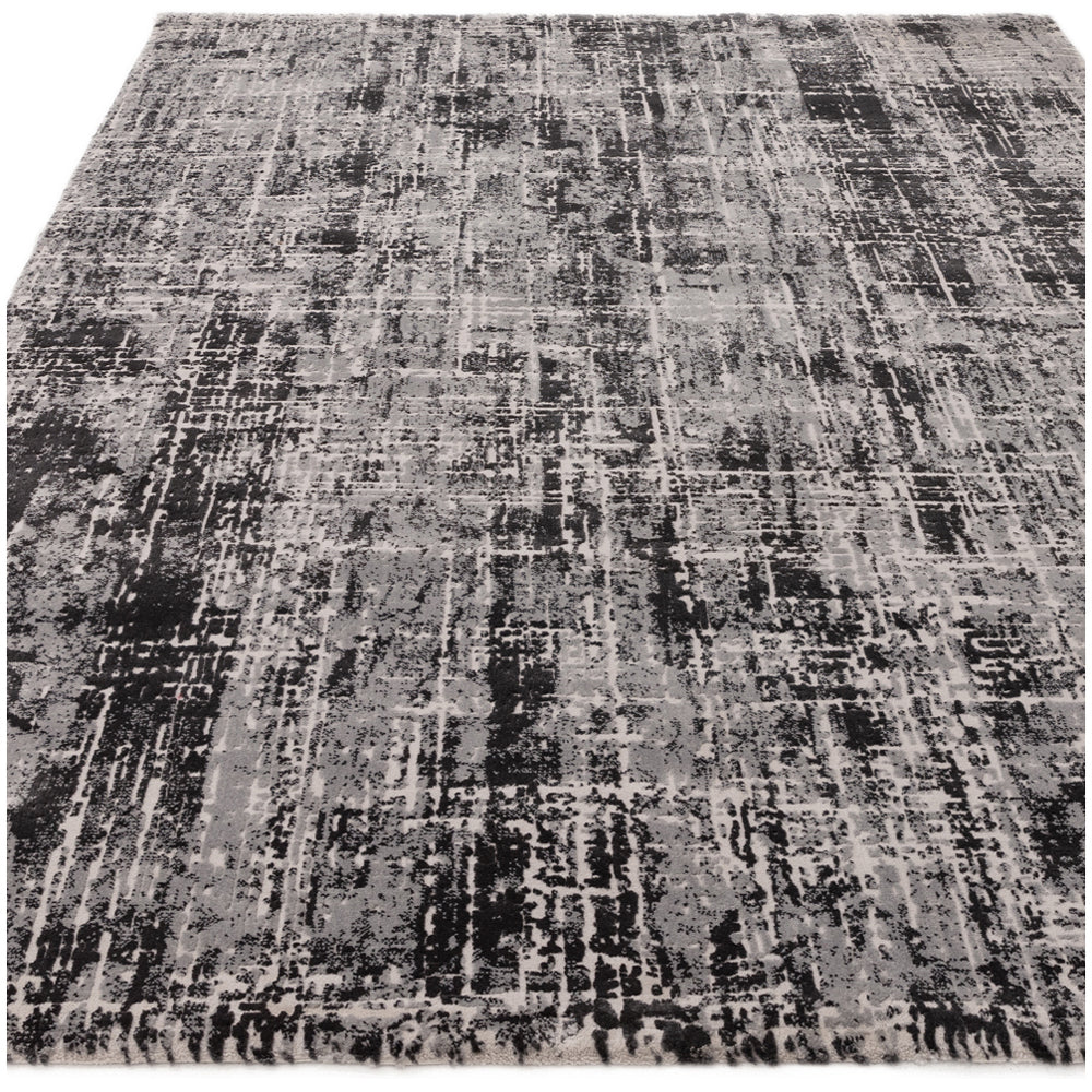 Karis Abstract Black Rug - Abstract Black - 160cm x 230cm Sterling Home 5
