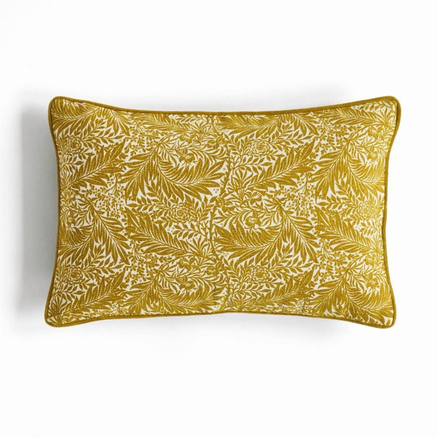 William Morris At Home Larkspur Yellow Cushion - Larkspur Cushion Tumeric Sterling Home 2