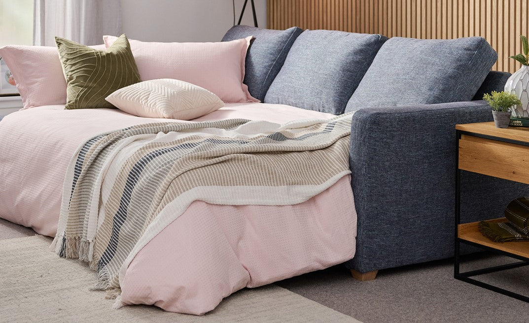 Grey fabric sofa bed