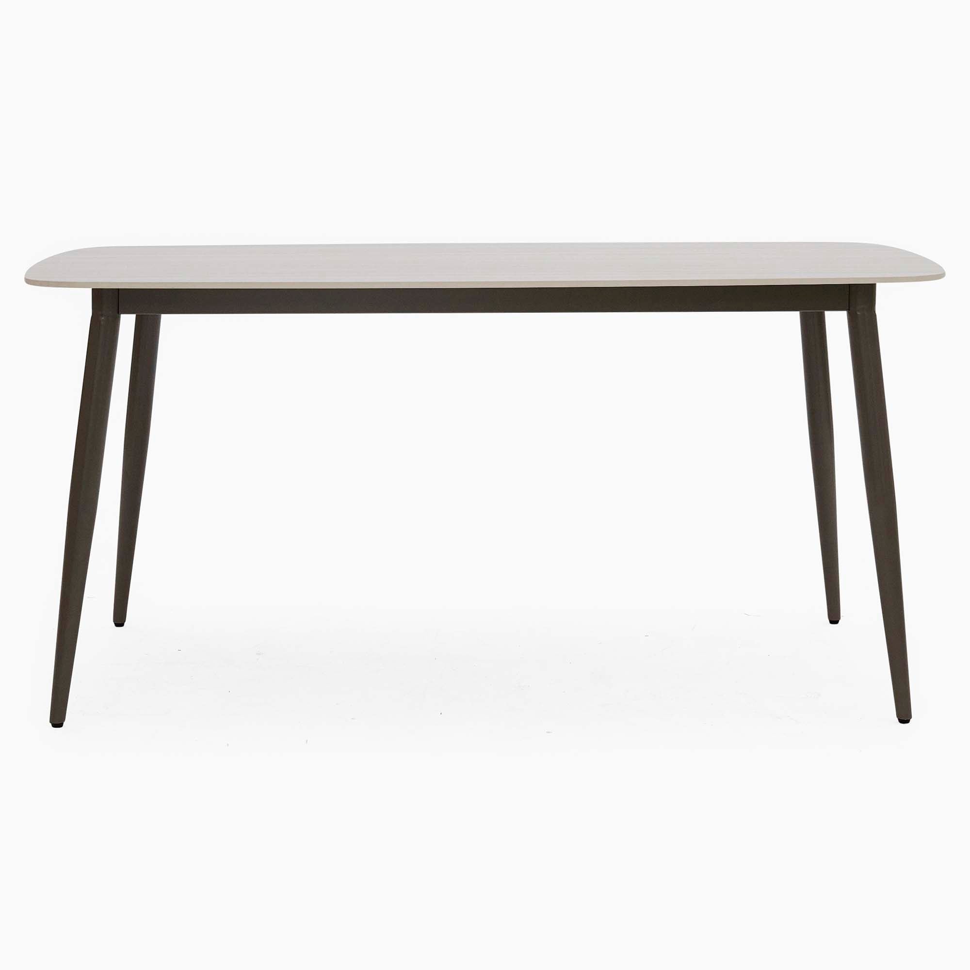 Leo Dining Table - Dining Table Matt Ceramic / Warm Brown Powder Legs Tables Sterling Home 1