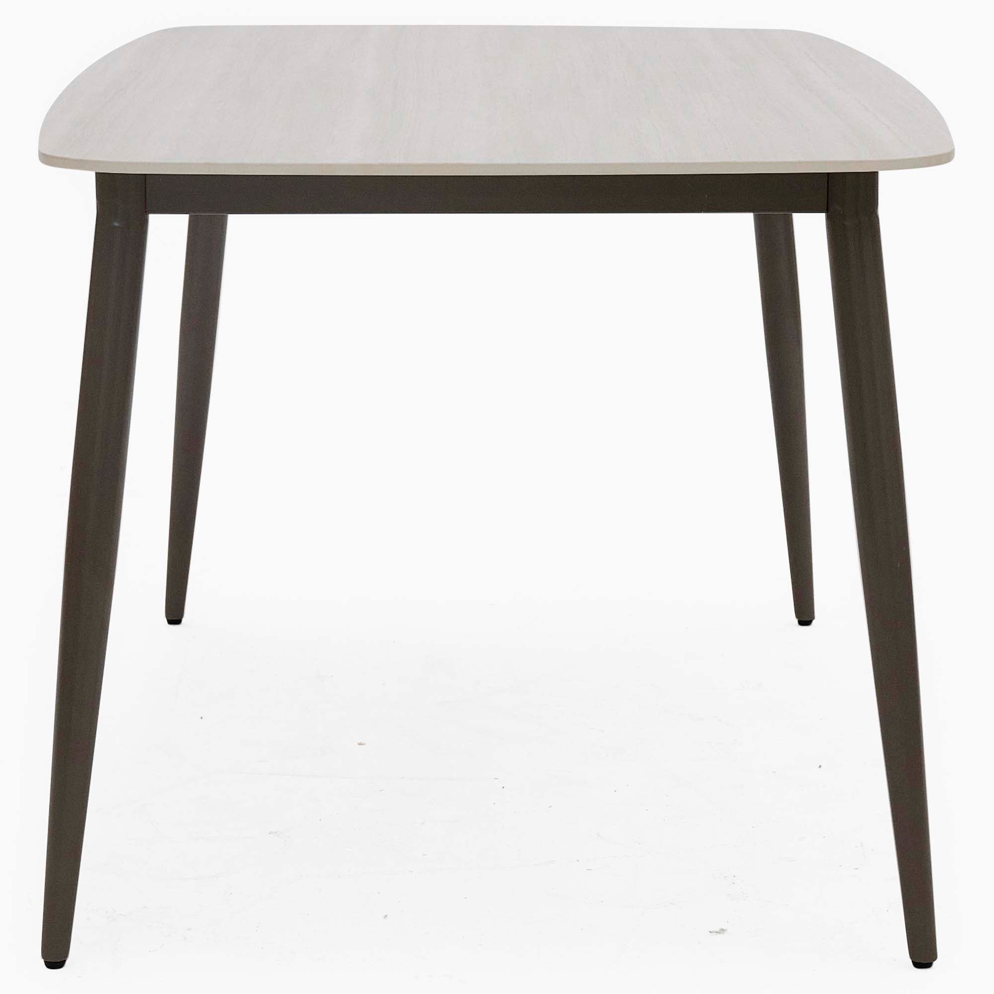 Leo Dining Table - Dining Table Matt Ceramic / Warm Brown Powder Legs Tables Sterling Home 3