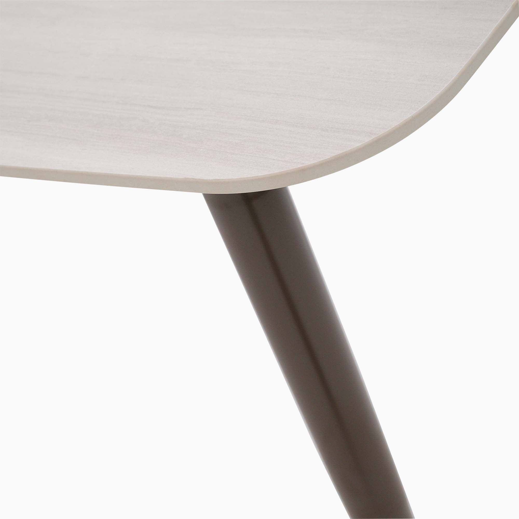 Leo Dining Table - Dining Table Matt Ceramic / Warm Brown Powder Legs Tables Sterling Home 4