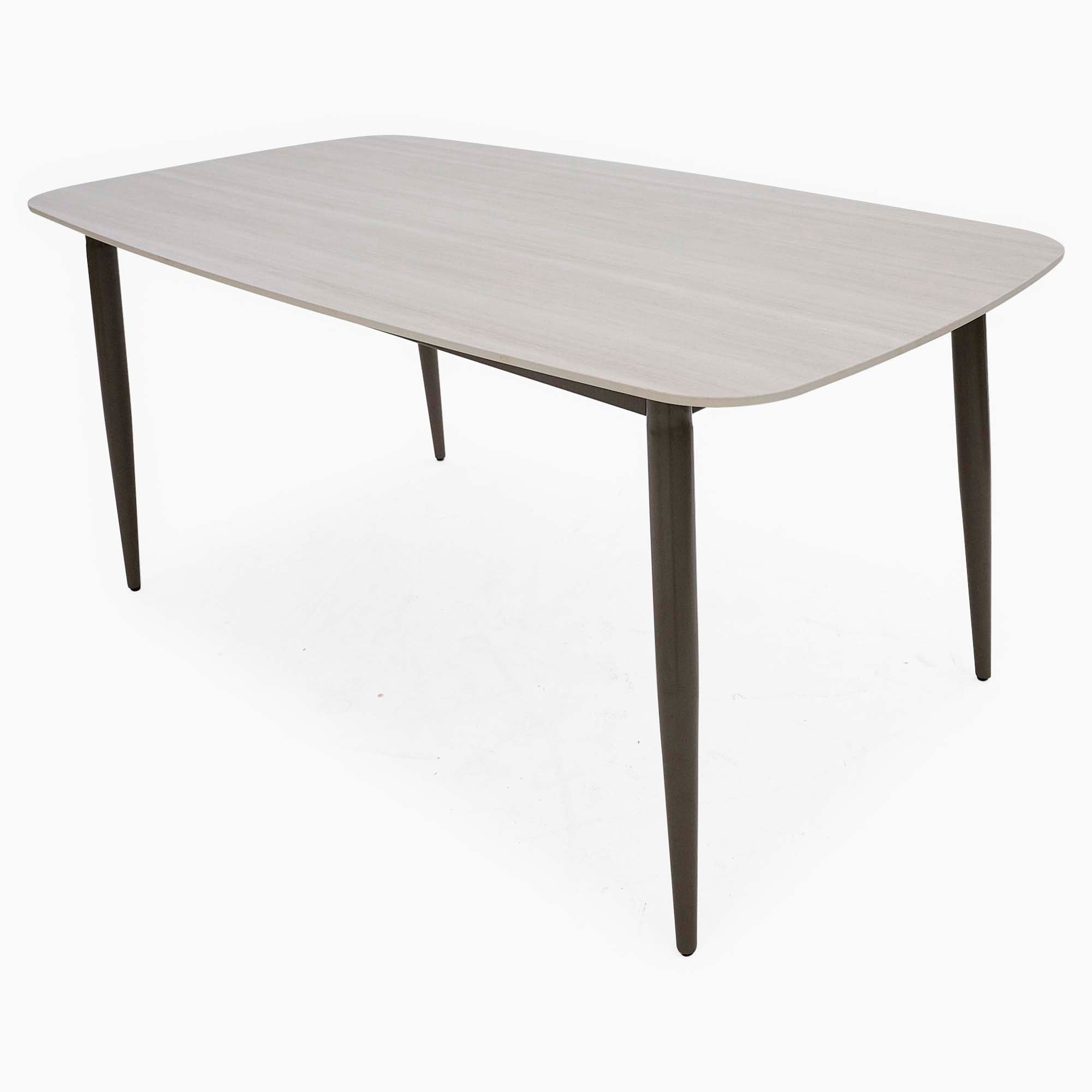 Leo Dining Table - Dining Table Matt Ceramic / Warm Brown Powder Legs Tables Sterling Home 6