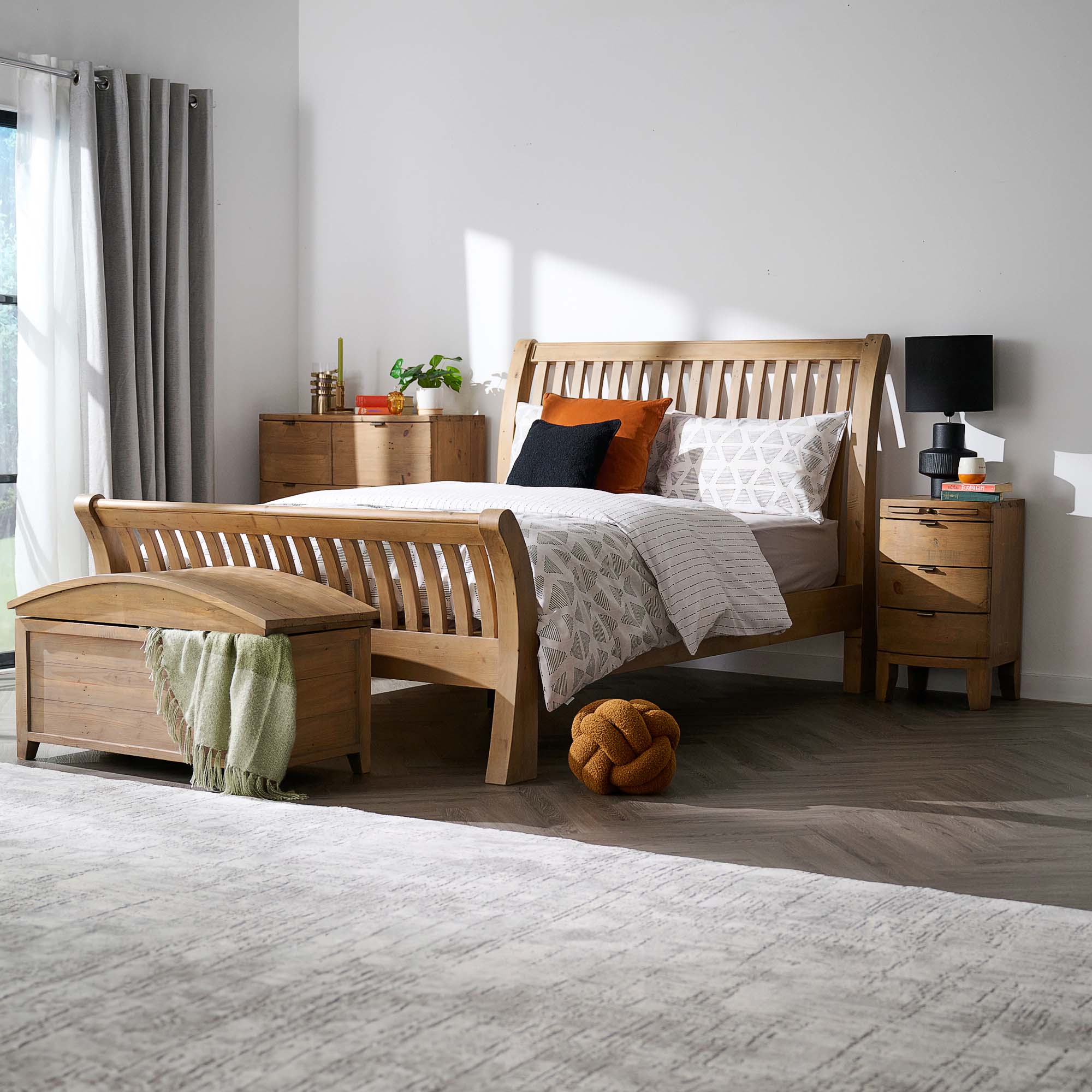 Lexington Bedstead - 6'0 Slatted Bedstead Sundried Wheat Sterling Home 2